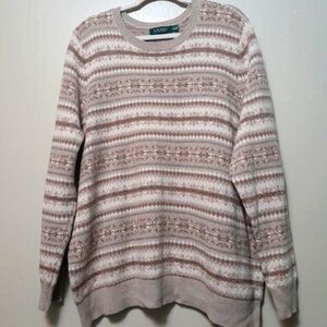 Lauren Ralph Lauren 3x Sweater Mens Beige and Gold